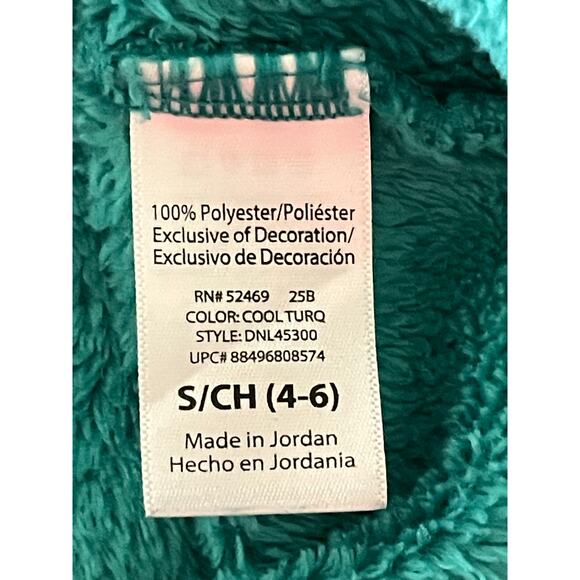 Danskin Now Full Zip Fleece Jacket Womens Teal Gray Small - Picture 7 of 7